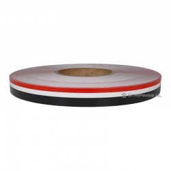 13 mm Red - Black Duo Striping
